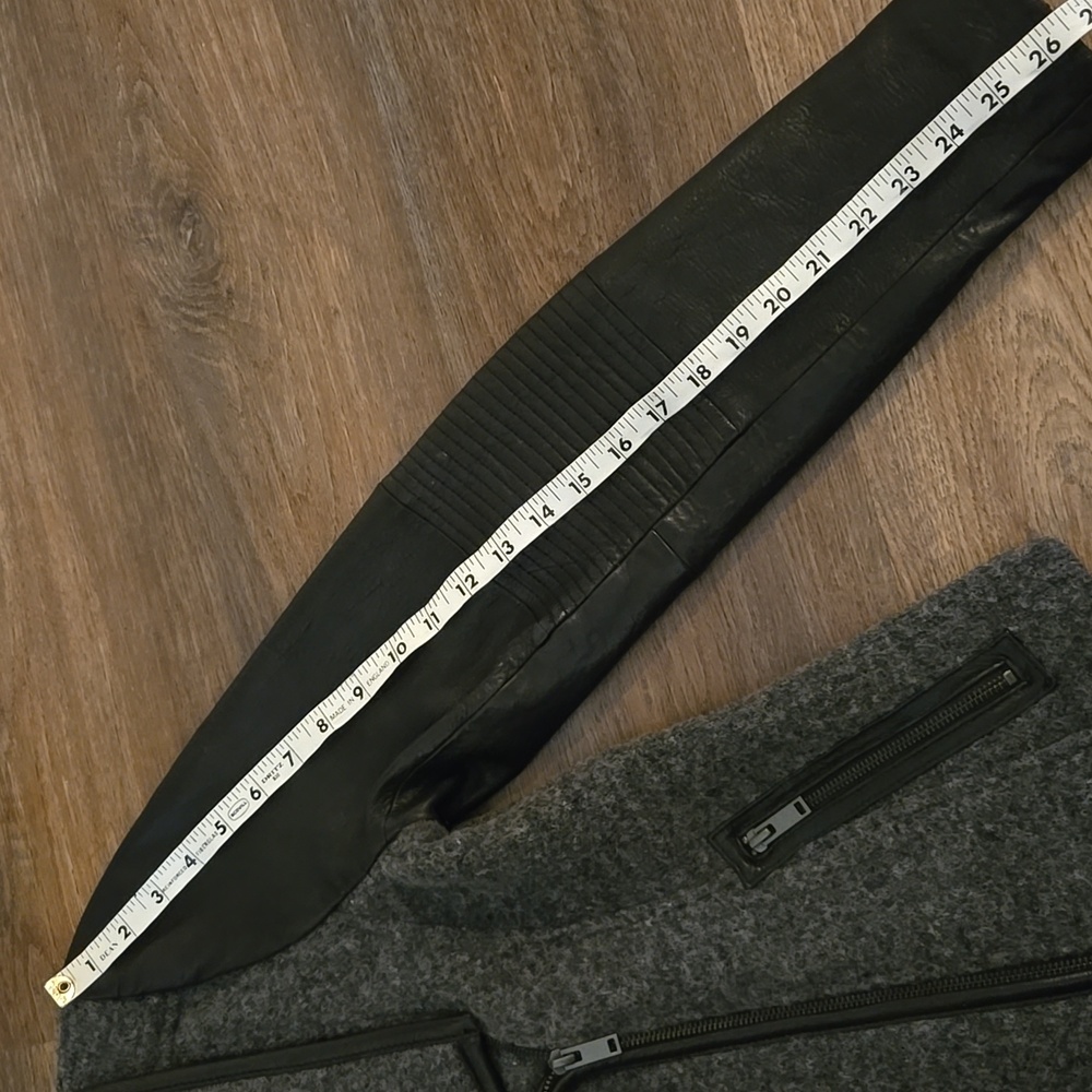 Banana Republic Wool And Lambskin Leather Moto Jacket - Picture 10 of 11